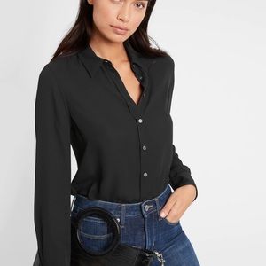 Black button down